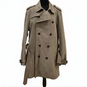 Banana Republic Men’s Classic Trench Tan Kaki  Coat, Lined